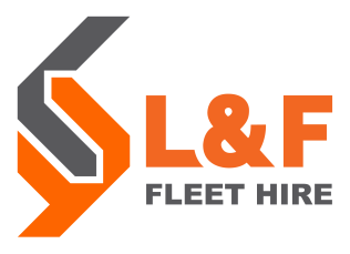 L&F Fleet Hire logo - orange and grey